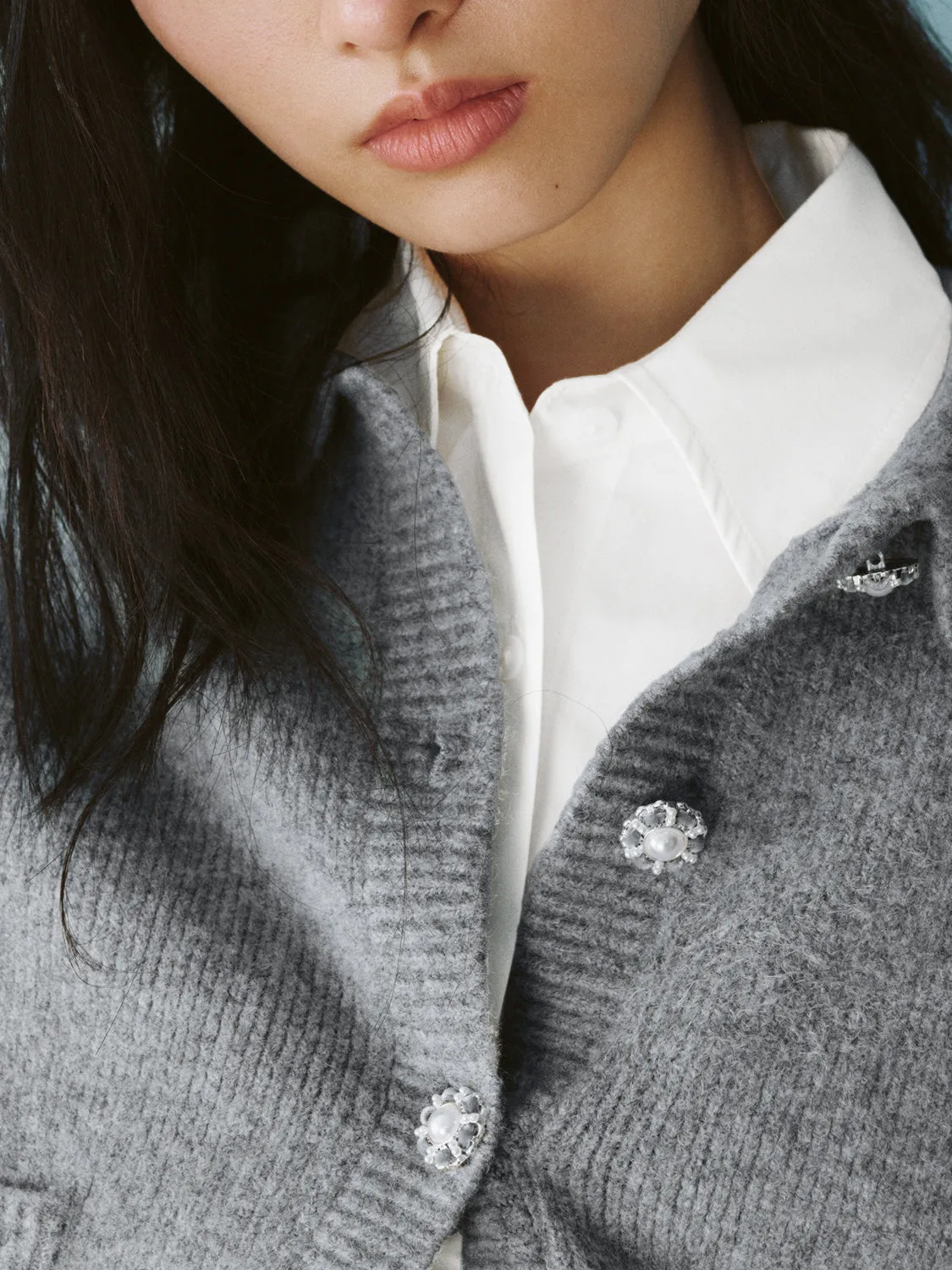 Peter Pan Collar Knitted Cardigans