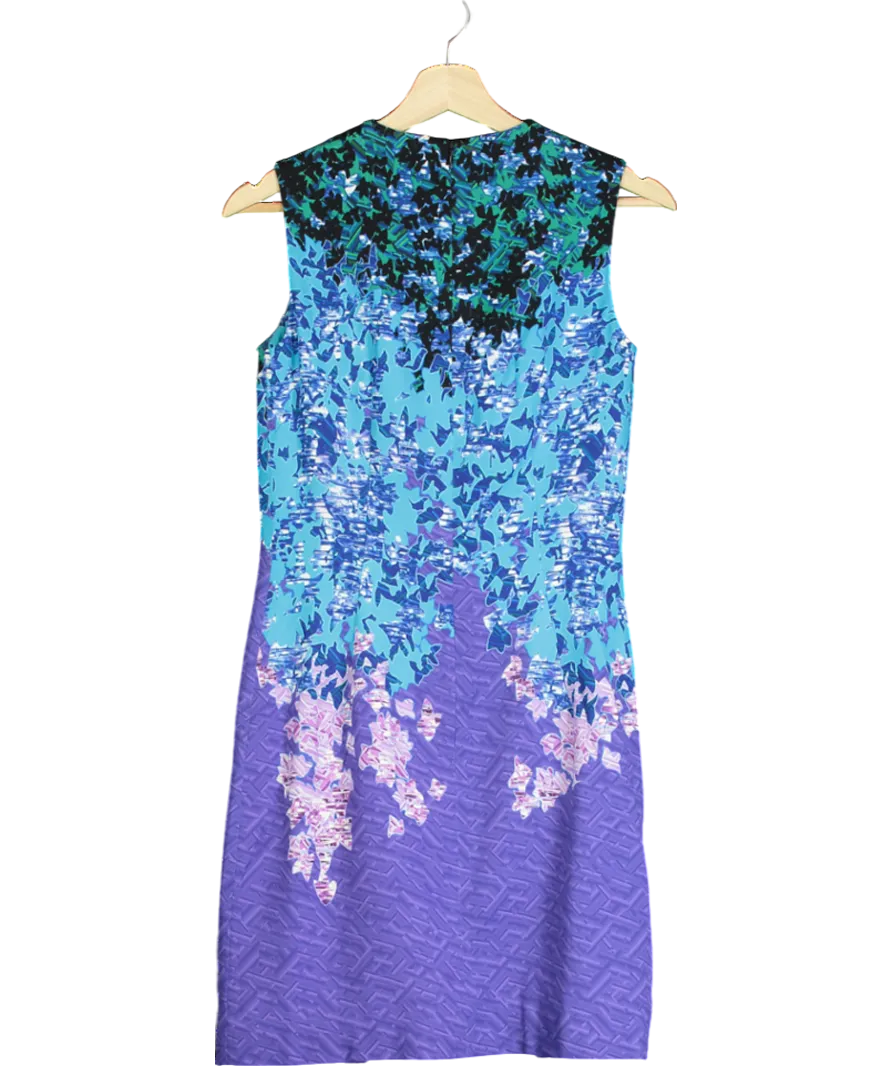 Peter Pilott Blue Viscose Sleeveless Printed Mini Dress UK 6
