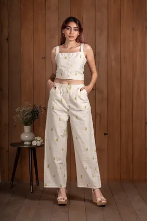 Pineapple Crop top Co-Ord