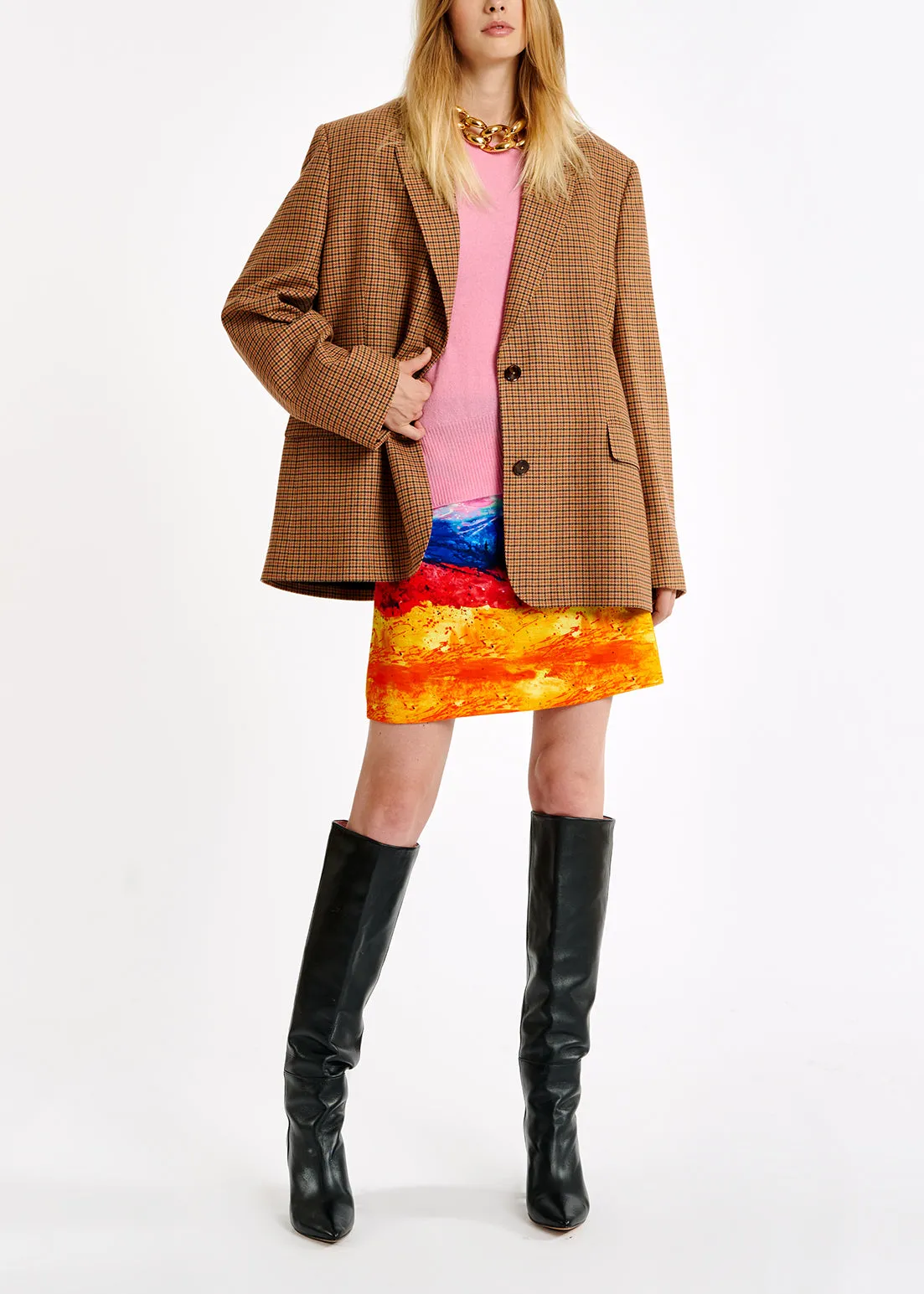 Pink merino wool blend sweater