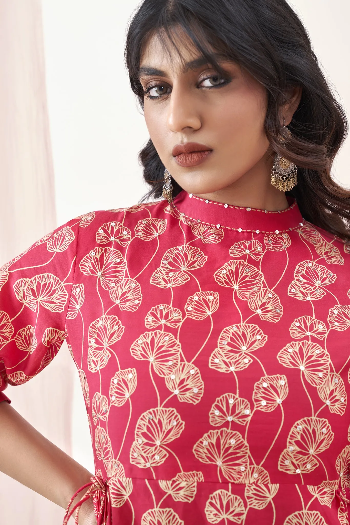 Pink Pleated TENCEL Lyocell Co-Ords