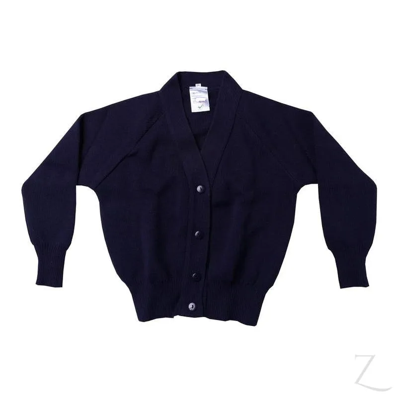 Plain Cardigan Jersey - Navy