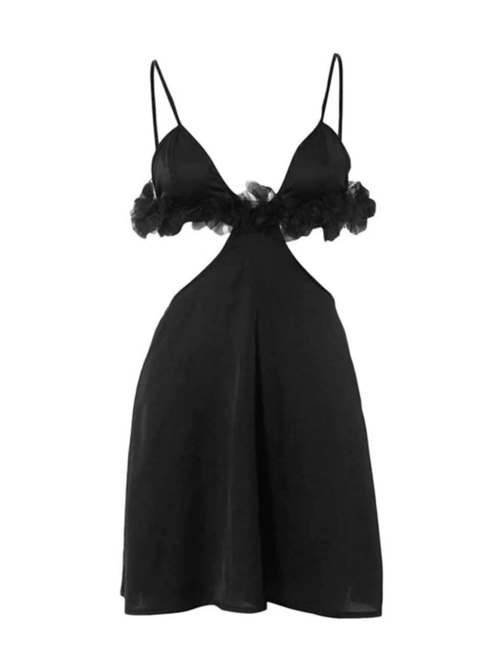 Plunge Neckline Midi Length Dress