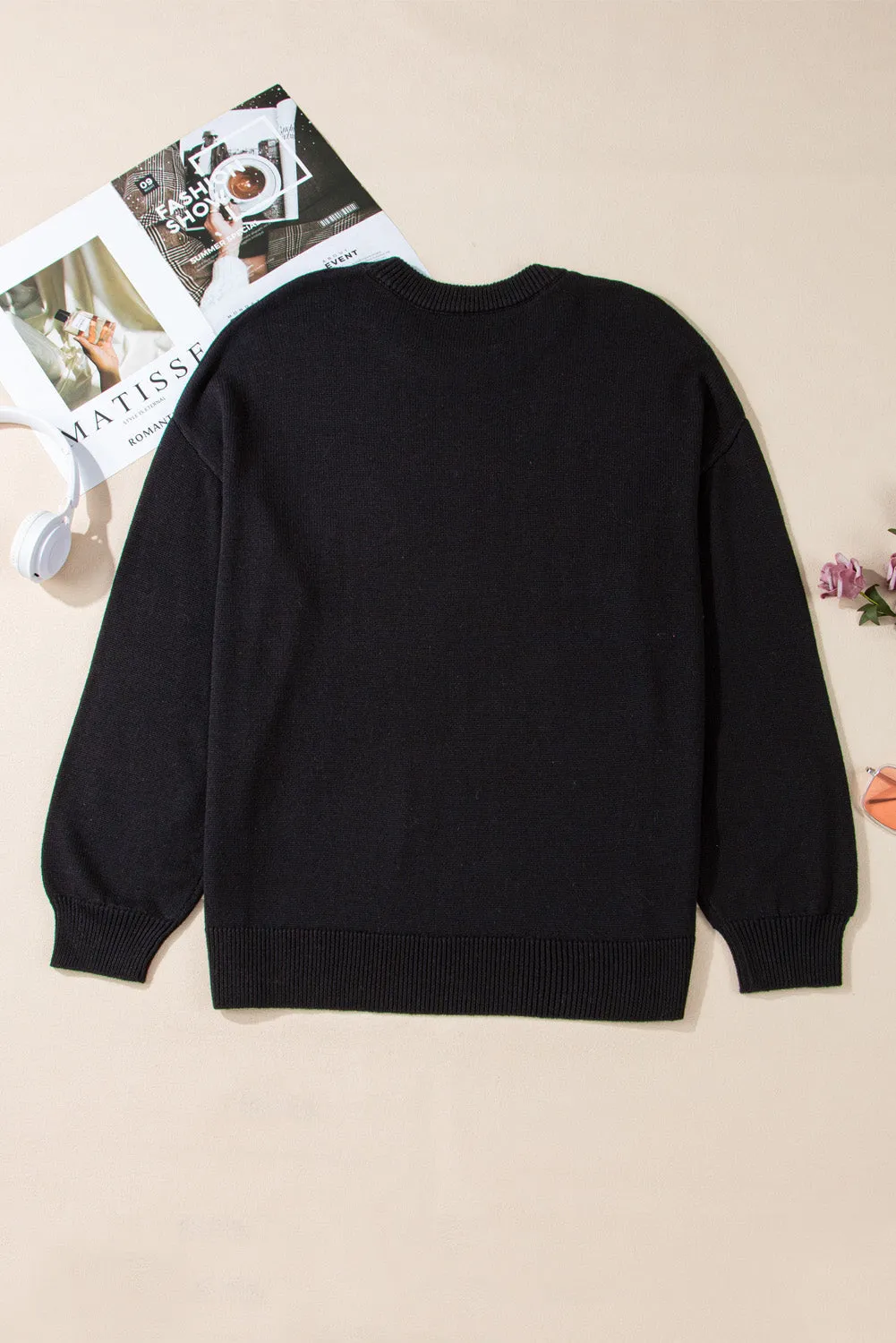 Plus Size Pumpkin Pattern Sweater