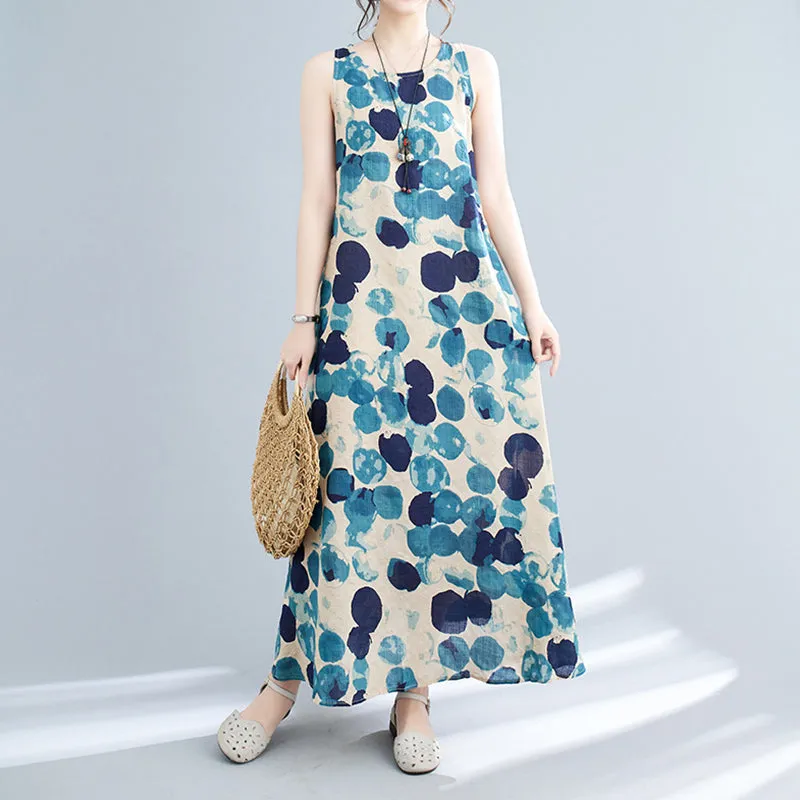 Printed Sleeveless Women’s Dress