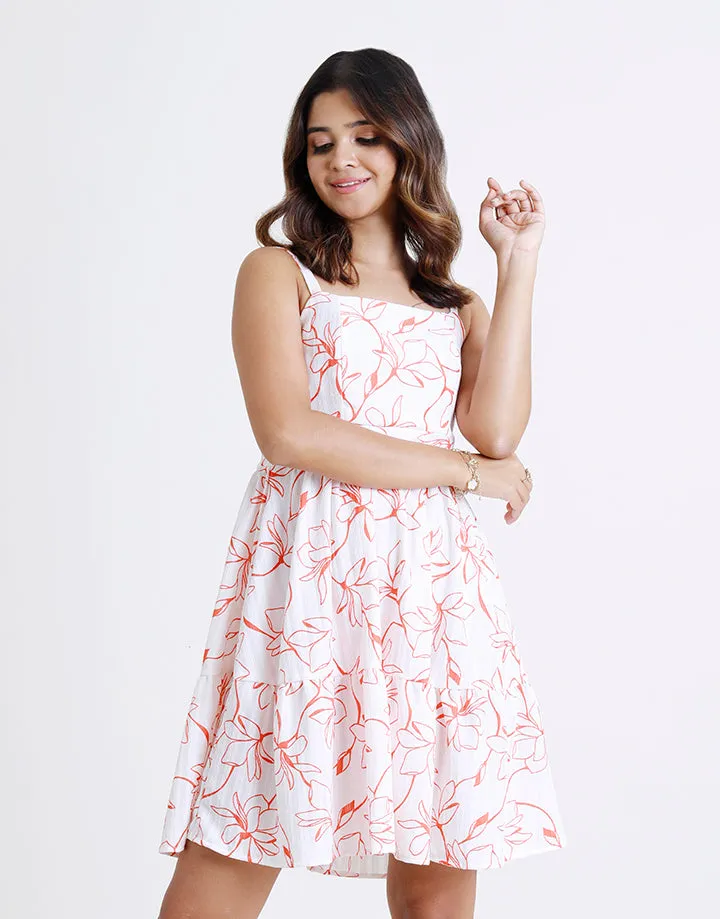 Printed Strappy Dress