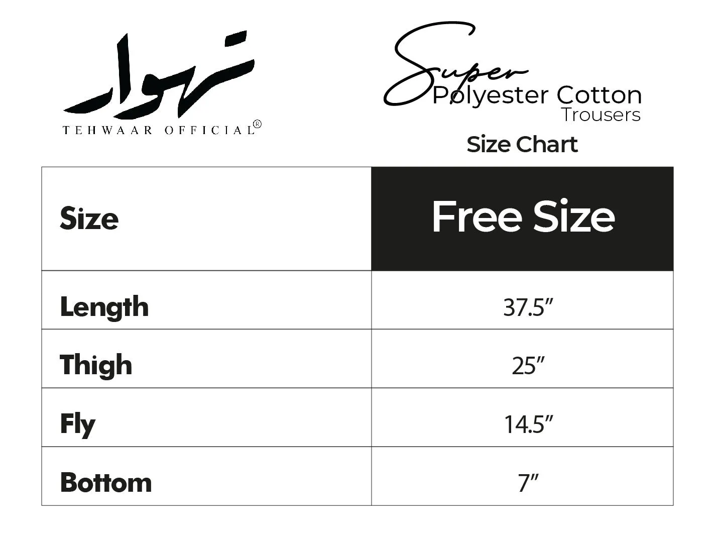 PTPC-05B-Black - Premium Polyester Cotton Trouser
