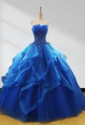 Quinceanera Dresses Organza Lace Applique Prom Dresses