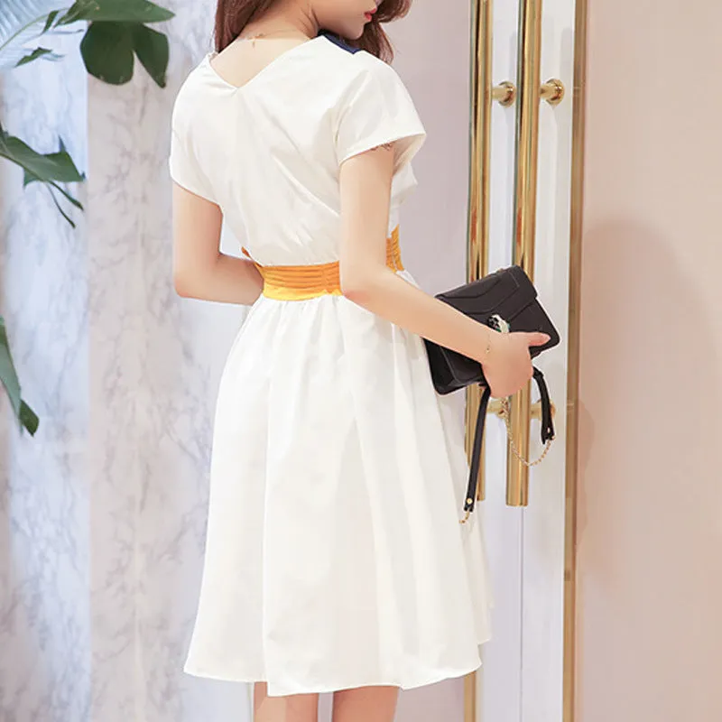 "FASHION V-NECK SLEEVELESS" DRESS D052915