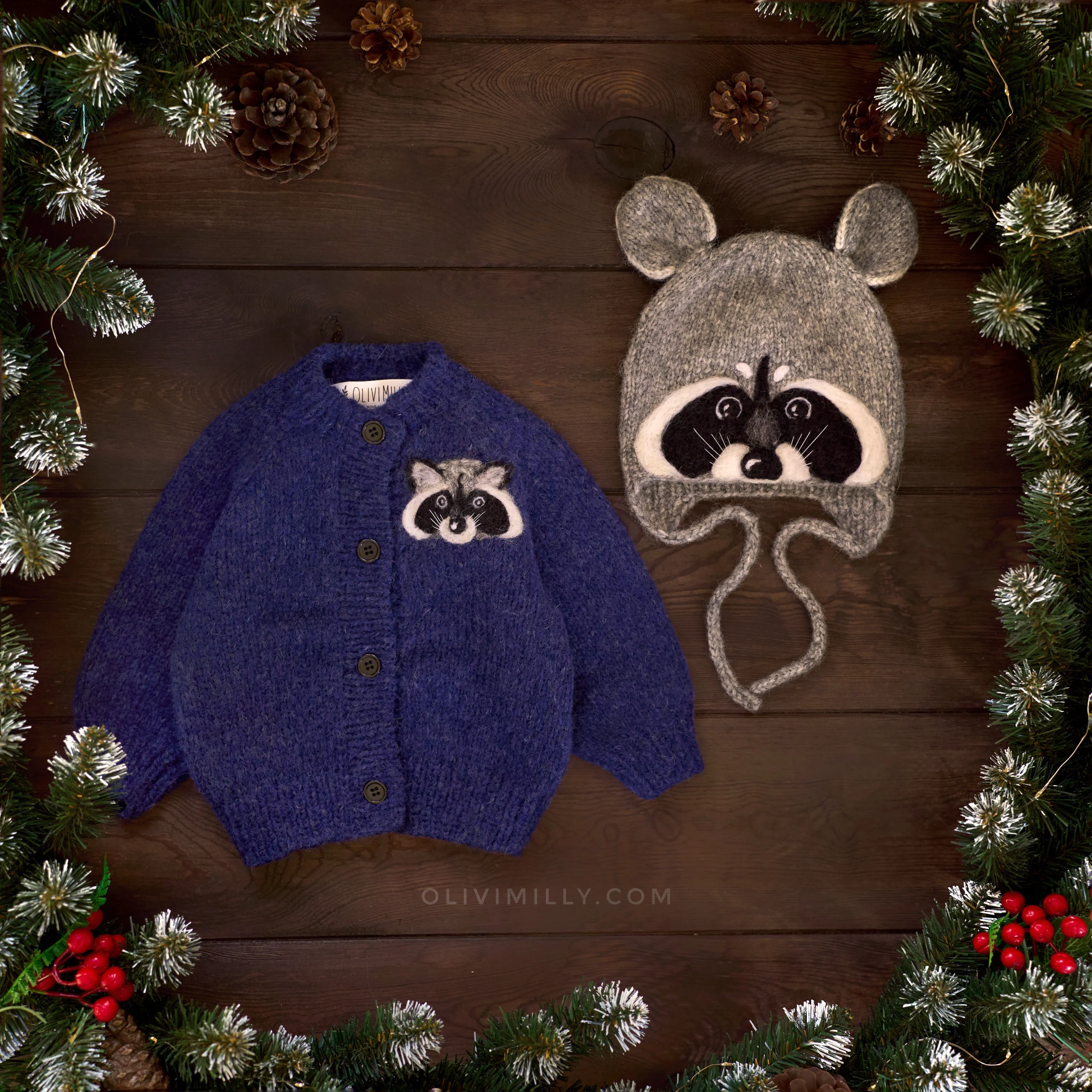 Raccoon Cardigan | Dark blue