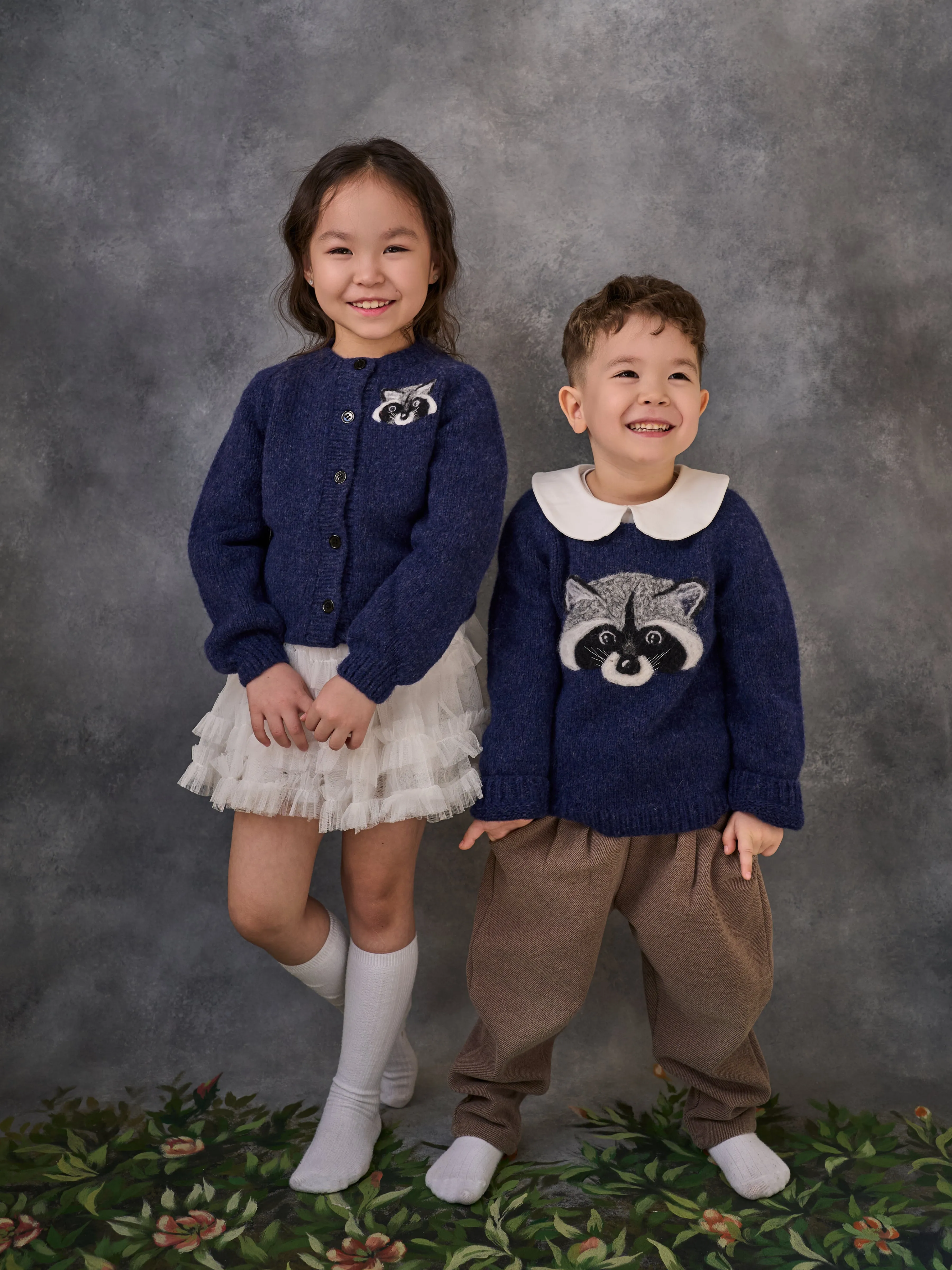Raccoon Cardigan | Dark blue