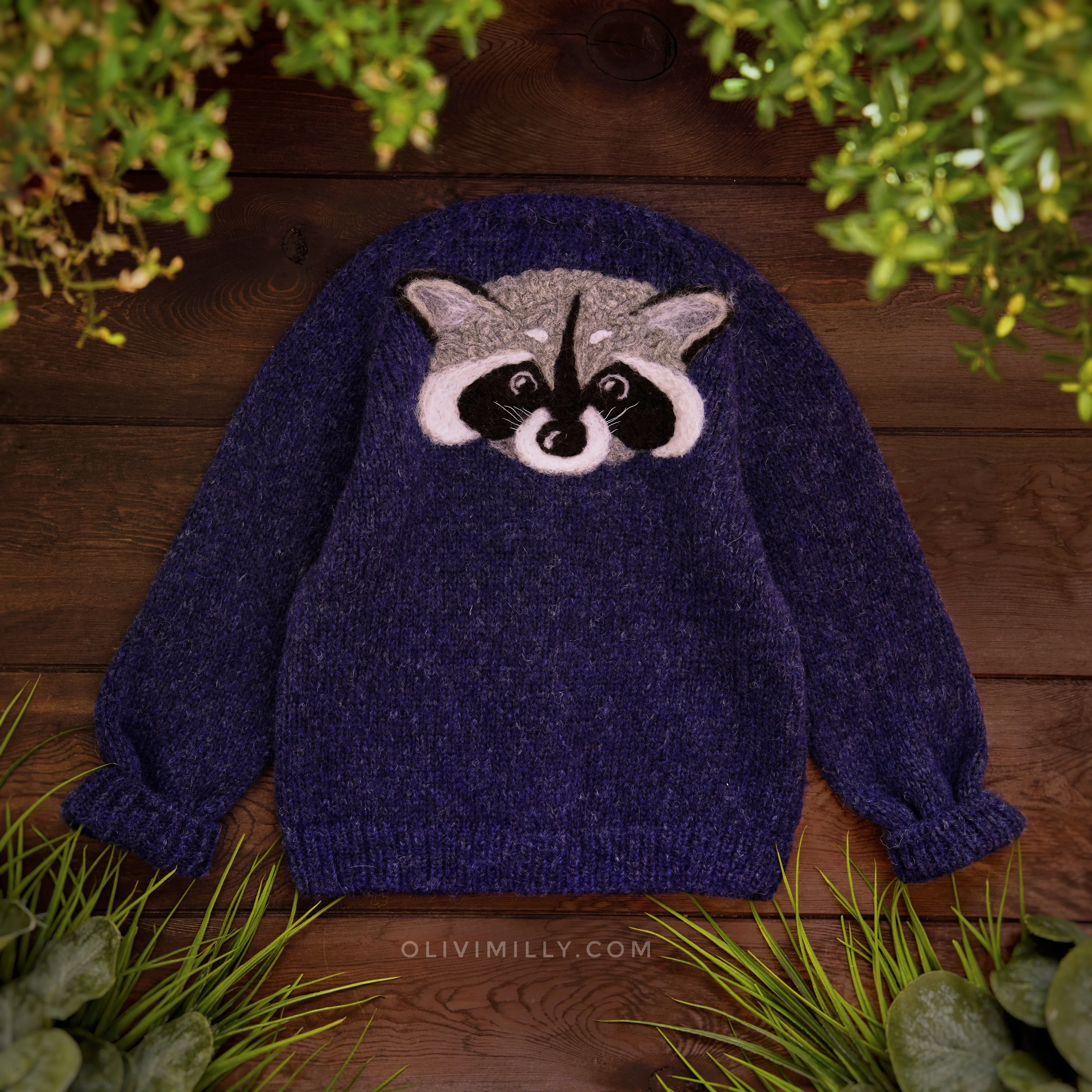 Raccoon Cardigan | Dark blue