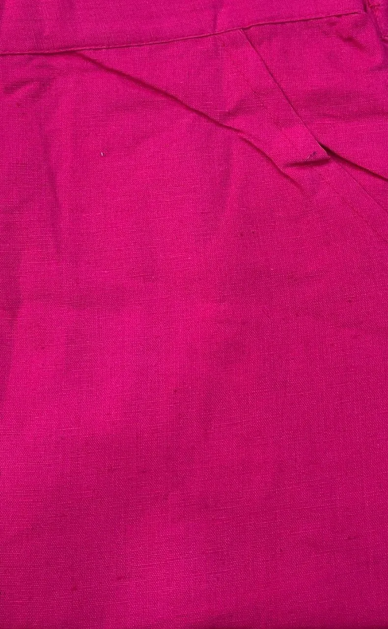 Rani Pink Straight Pants . Pure Cotton Fabric | Laces and Frills