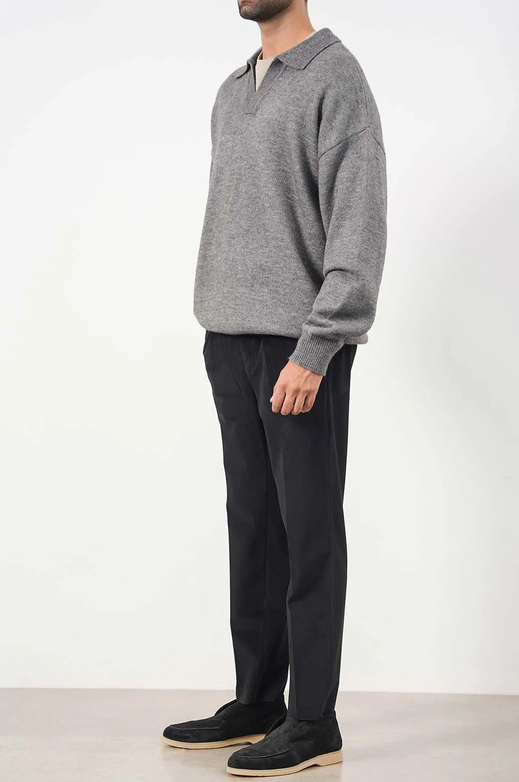RELAXED POLO SWEATER