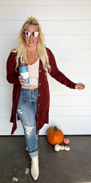 Ribbed Long Duster Cardigan | FINAL SALE