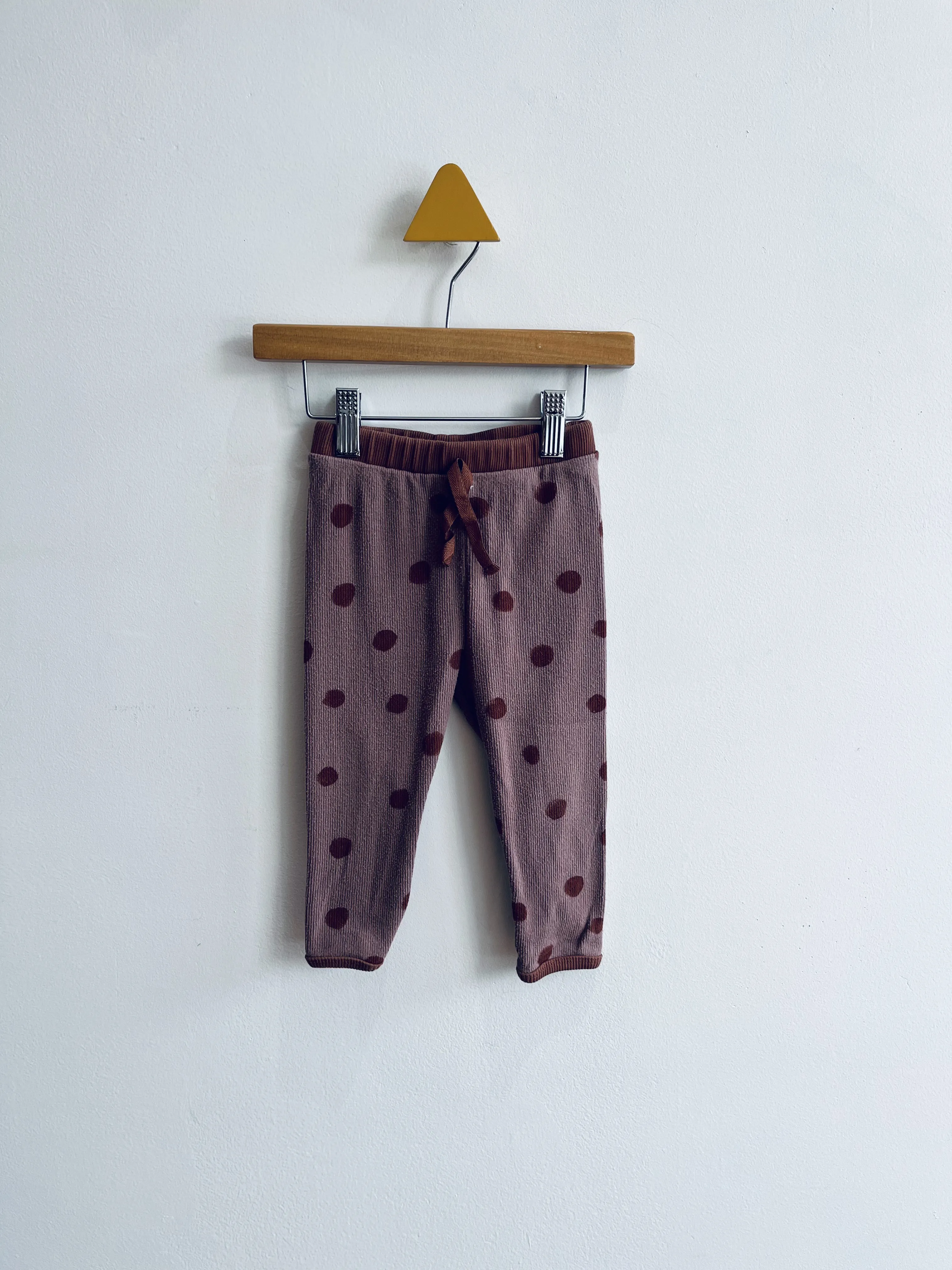 Ribbed Polka Dot Pants // 18-24M