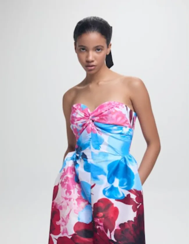 Rose Dress - Red Garden Taffeta