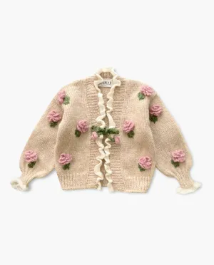 Roses cardigan | Wheat
