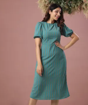 Round Neck Floral Shift Dress