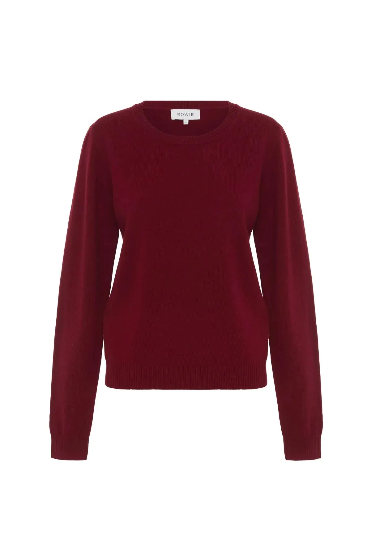 Rowie the Label Axel Merino Knit Top - Merlot Red