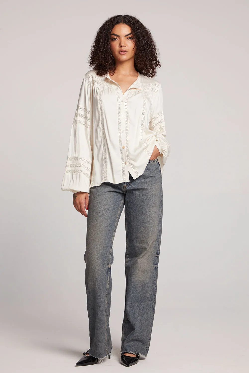 Rozina Starry White Blouse