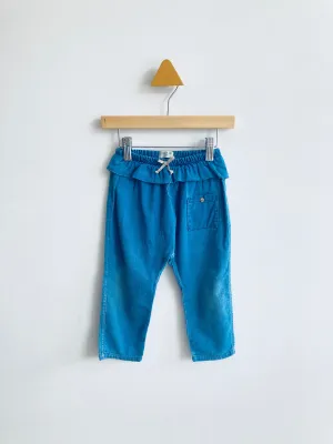 Ruffle Waist Twill Pants // 24M