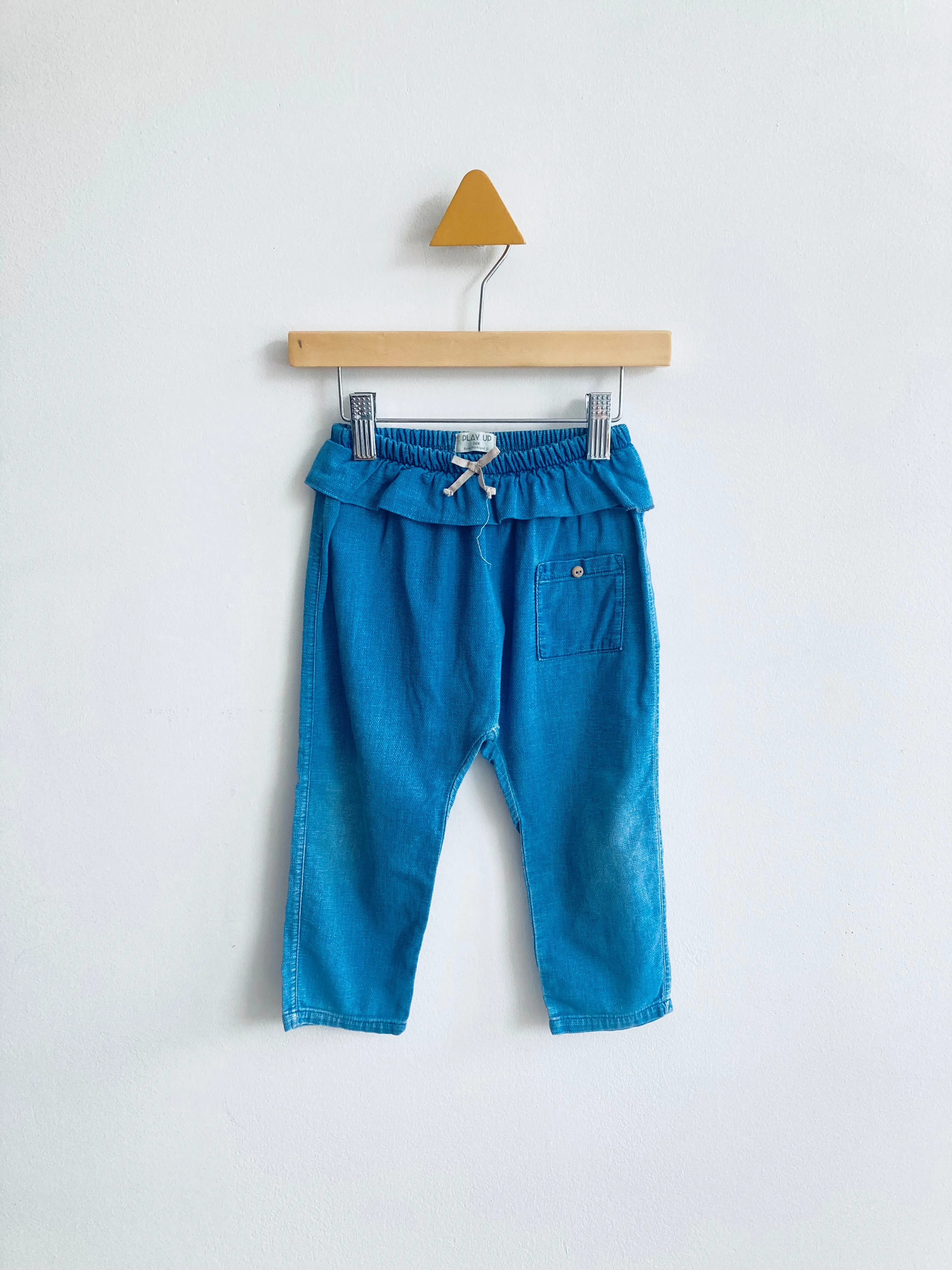 Ruffle Waist Twill Pants // 24M