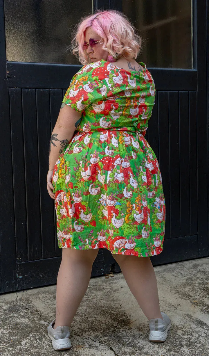 Run & Fly x The Mushroom Babes In The Geese Garden Tea Dress