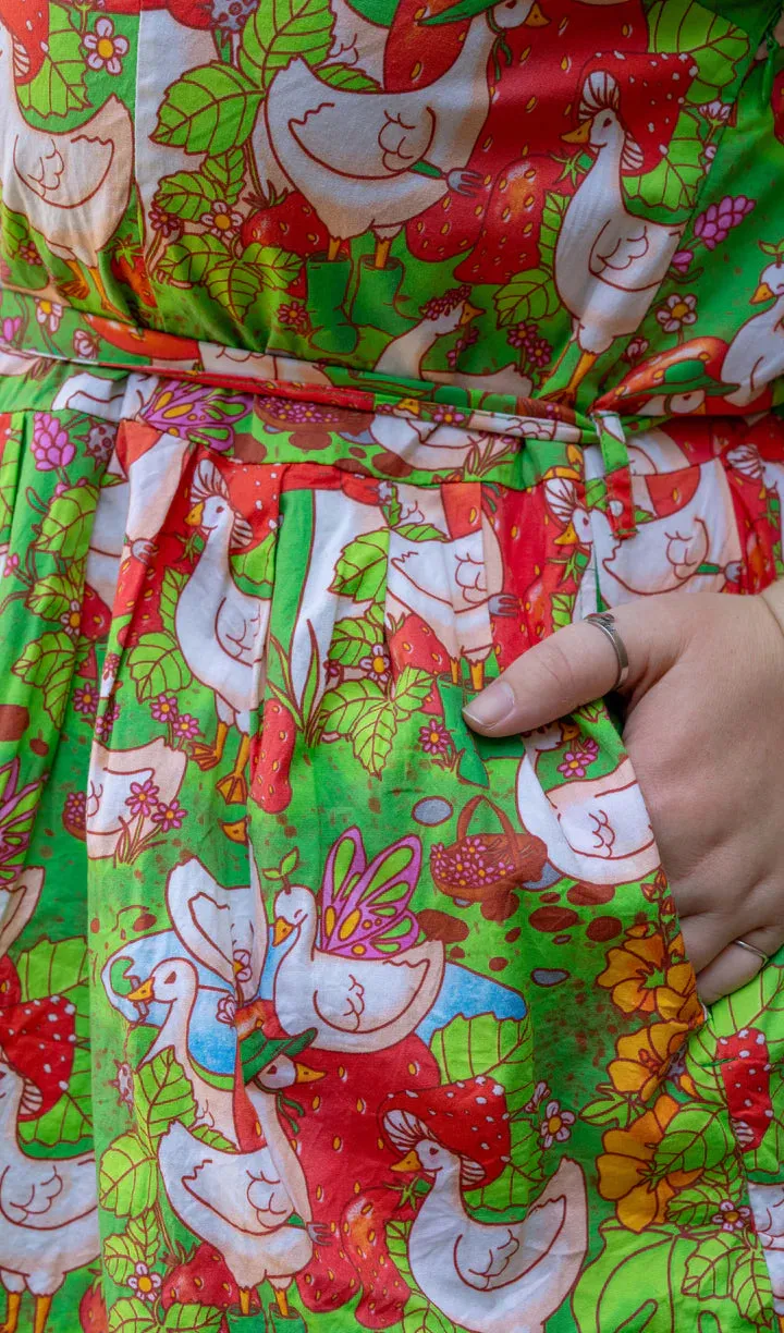 Run & Fly x The Mushroom Babes In The Geese Garden Tea Dress