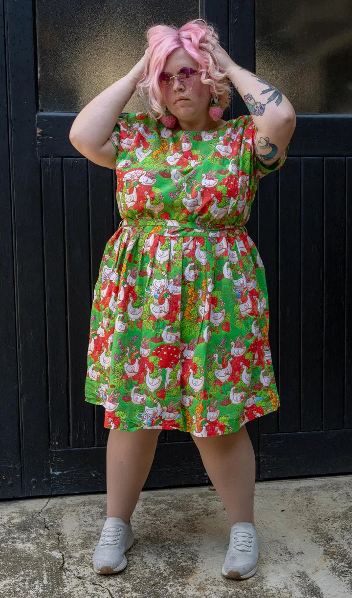 Run & Fly x The Mushroom Babes In The Geese Garden Tea Dress