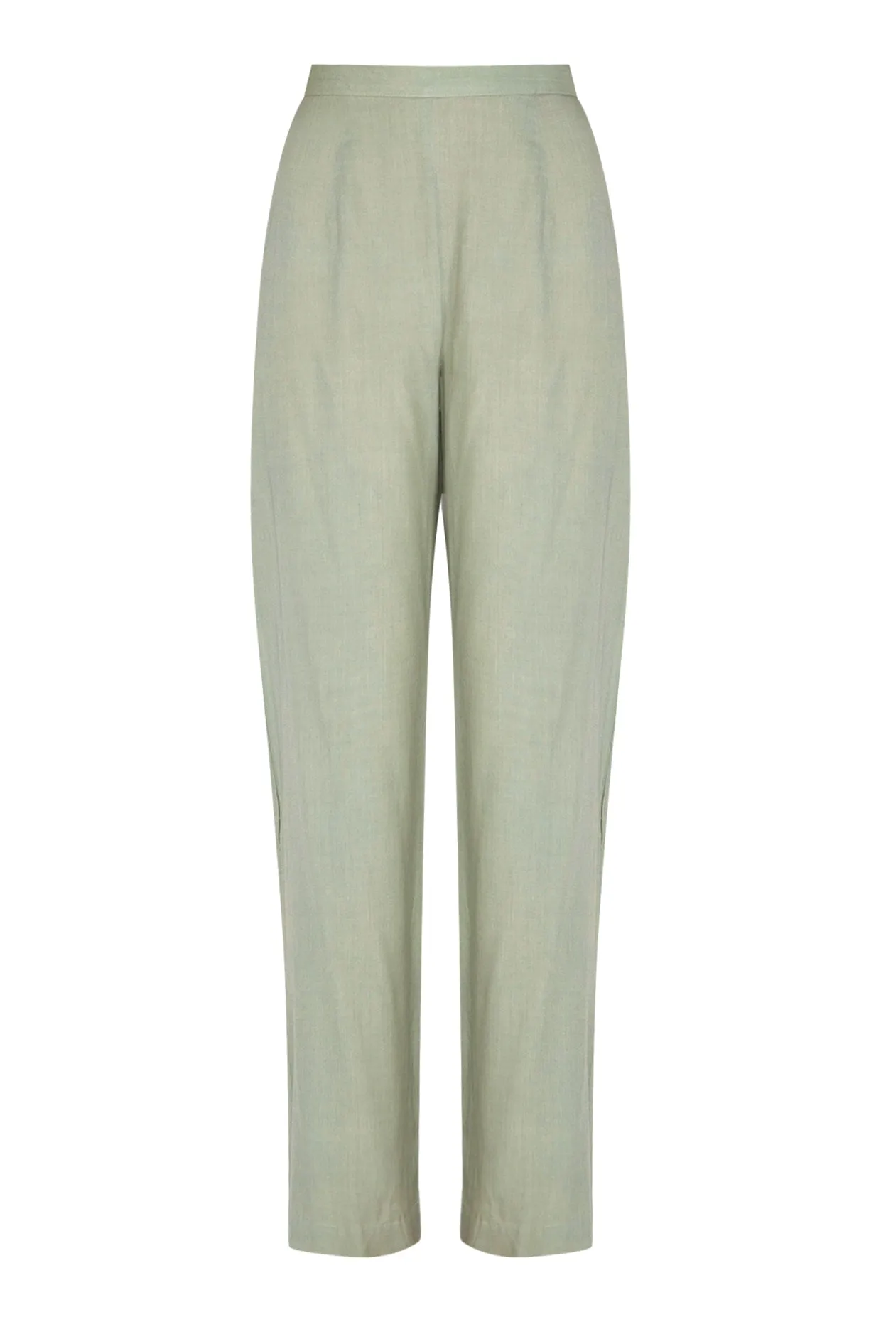 Rusty Green Embroidered Kurta With Palazzo Pants