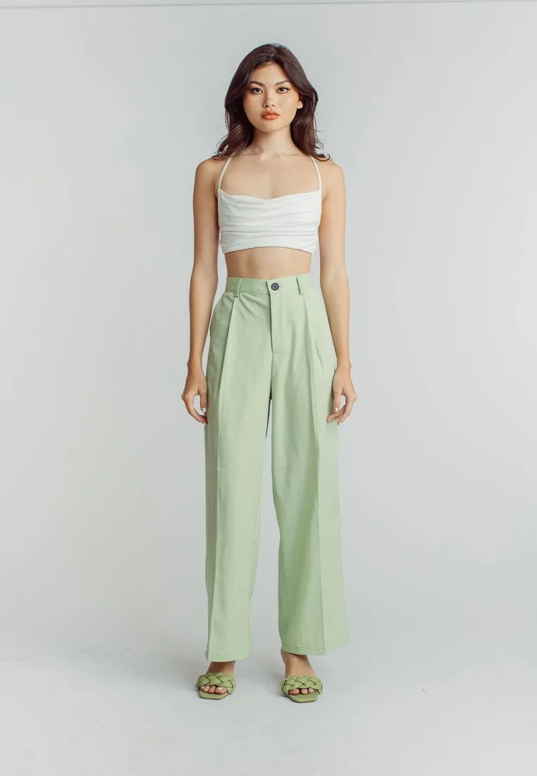 Ryan Green Zipper Fly Pleated Straight Cut Trouser