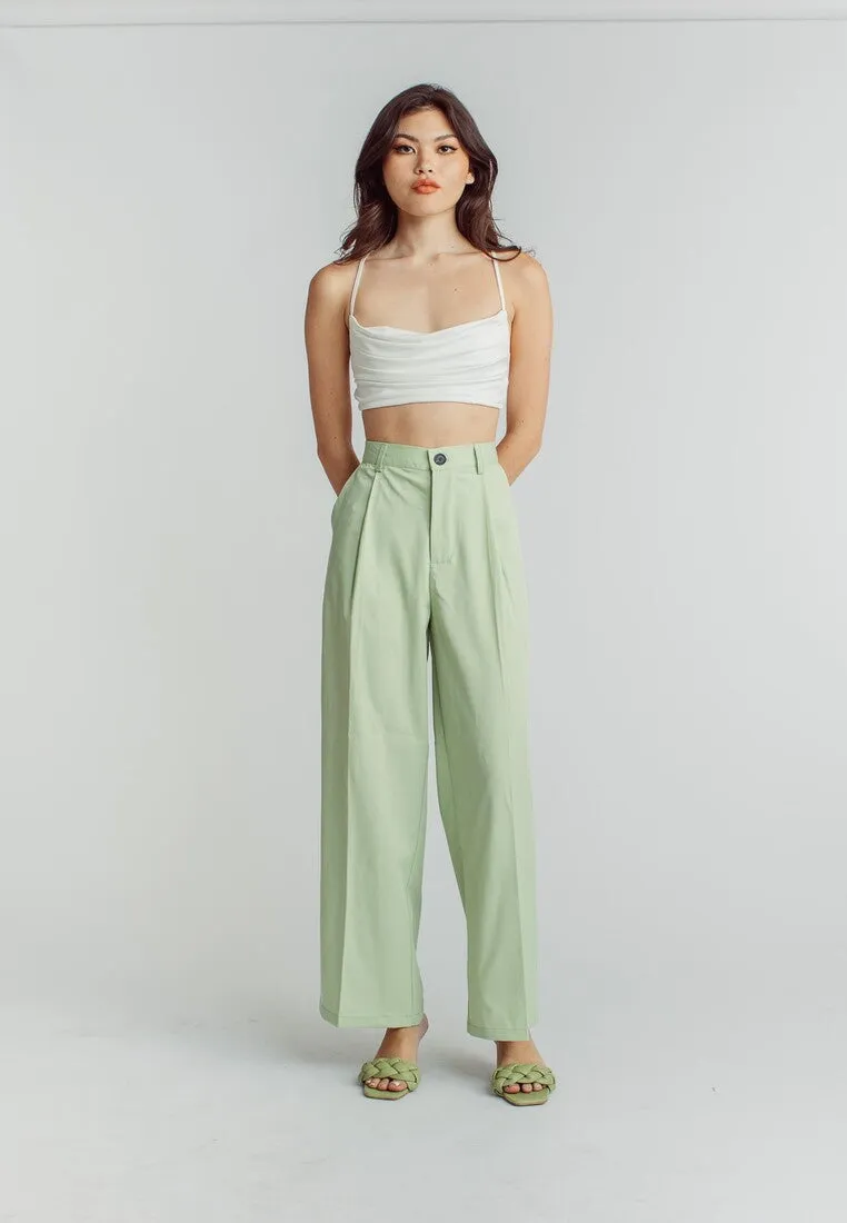 Ryan Green Zipper Fly Pleated Straight Cut Trouser