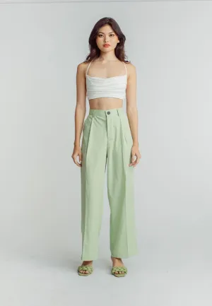 Ryan Green Zipper Fly Pleated Straight Cut Trouser