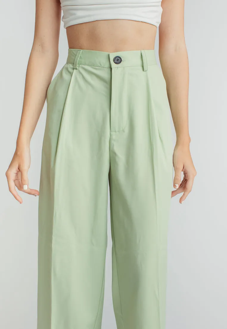 Ryan Green Zipper Fly Pleated Straight Cut Trouser