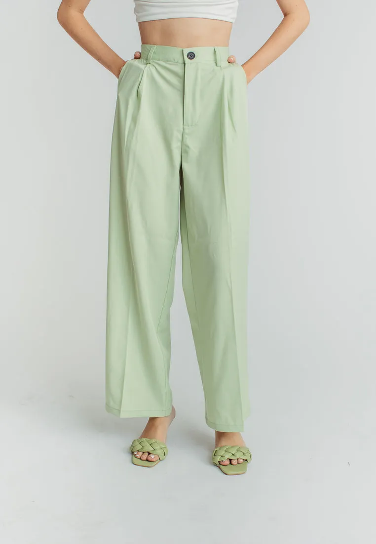 Ryan Green Zipper Fly Pleated Straight Cut Trouser