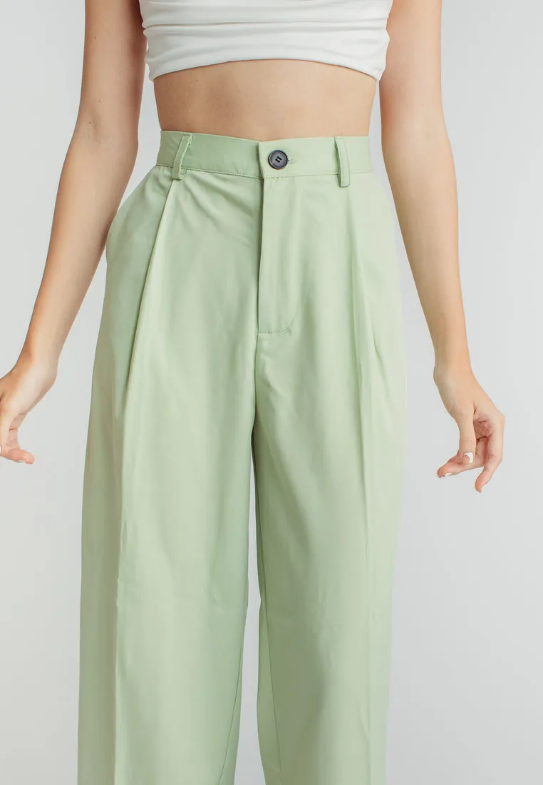 Ryan Green Zipper Fly Pleated Straight Cut Trouser