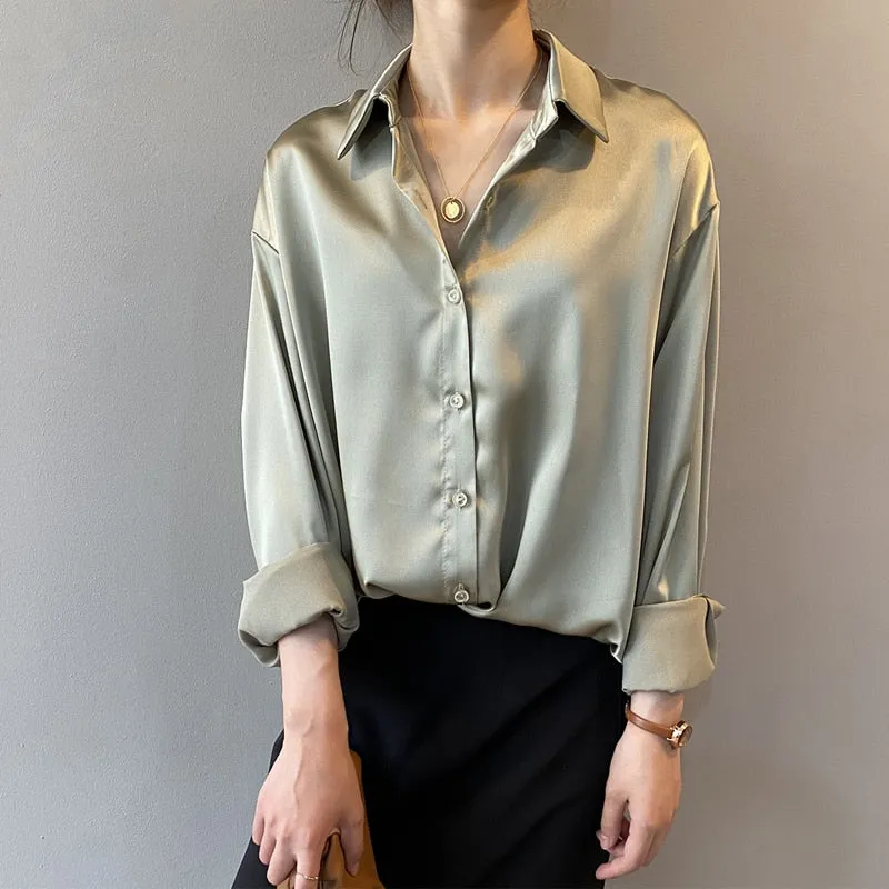 Satin Silk Vintage Shirt