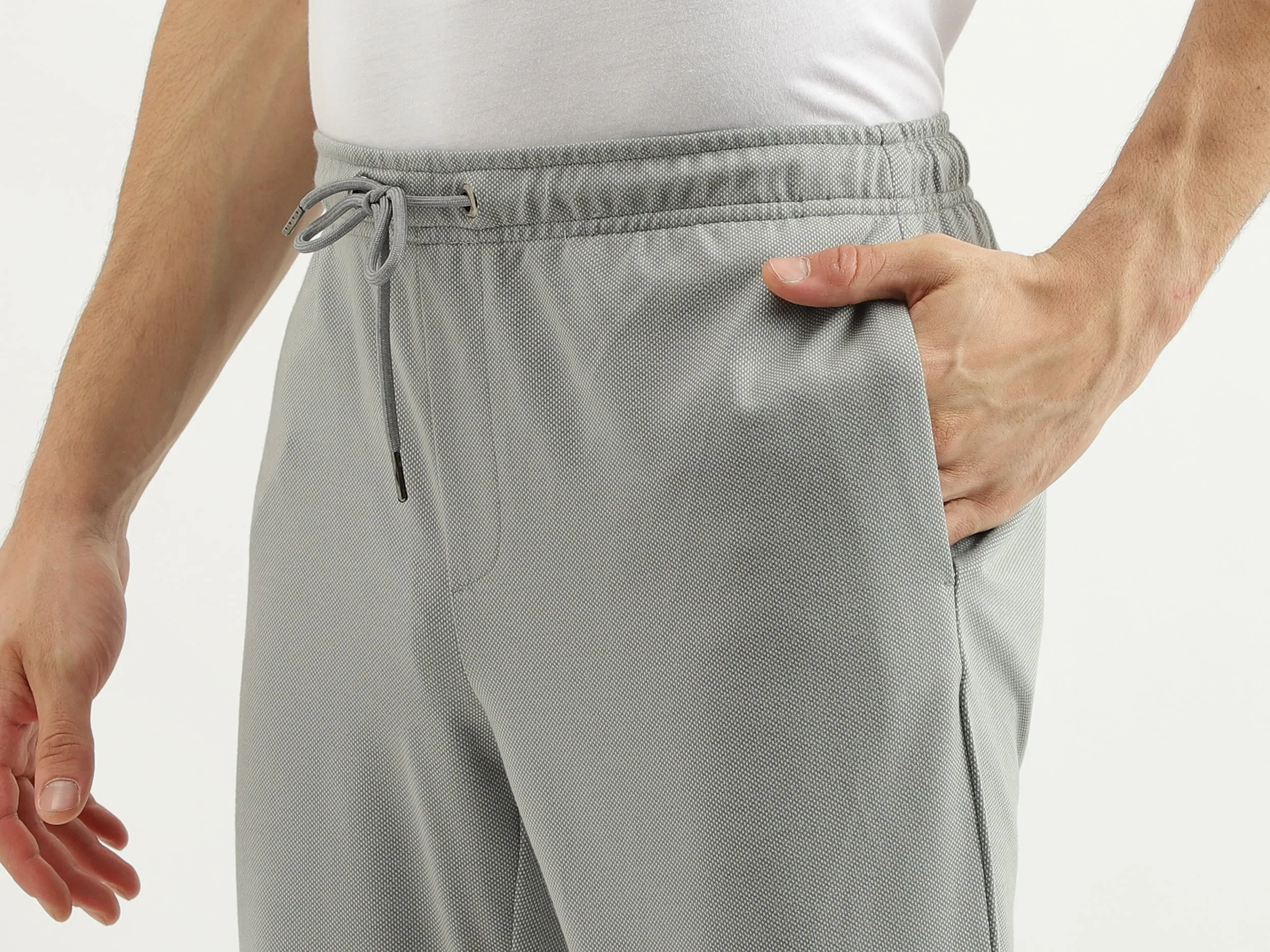 Self Design Slim Fit Trackpants