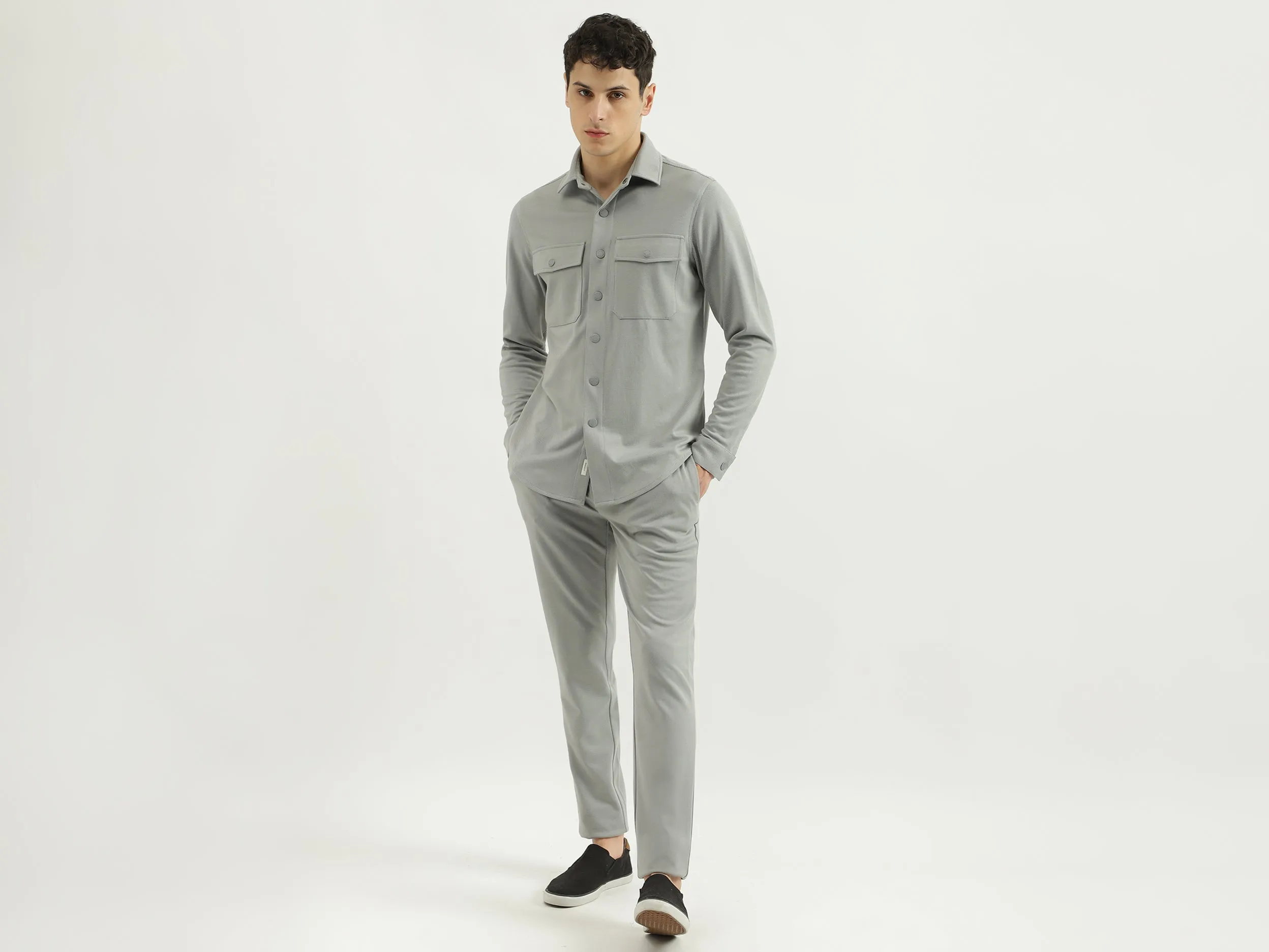 Self Design Slim Fit Trackpants