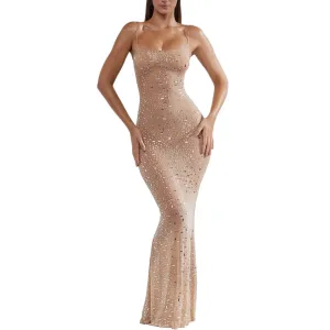 Sexy Bright Diamond Mermaid Long Party Dresses