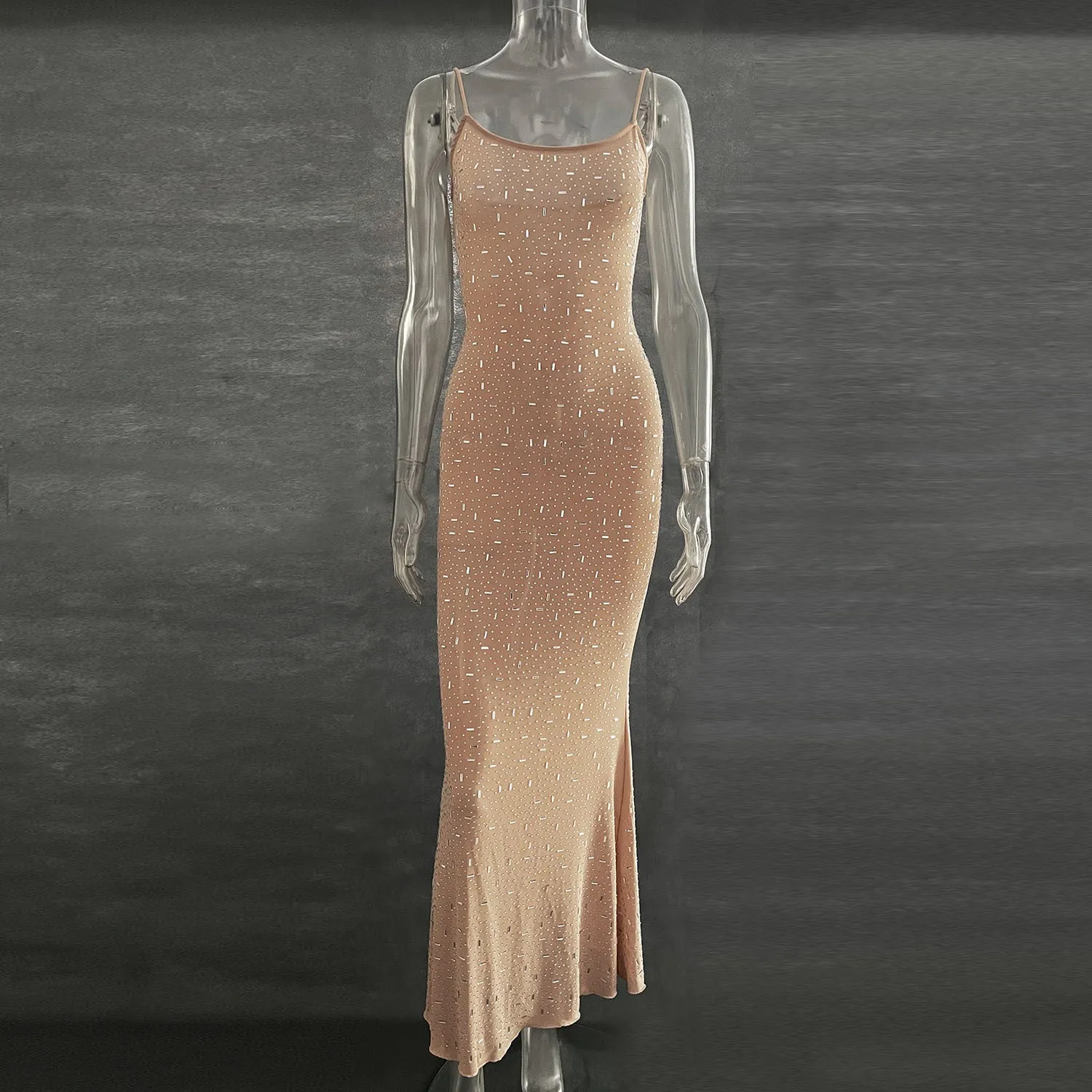 Sexy Bright Diamond Mermaid Long Party Dresses