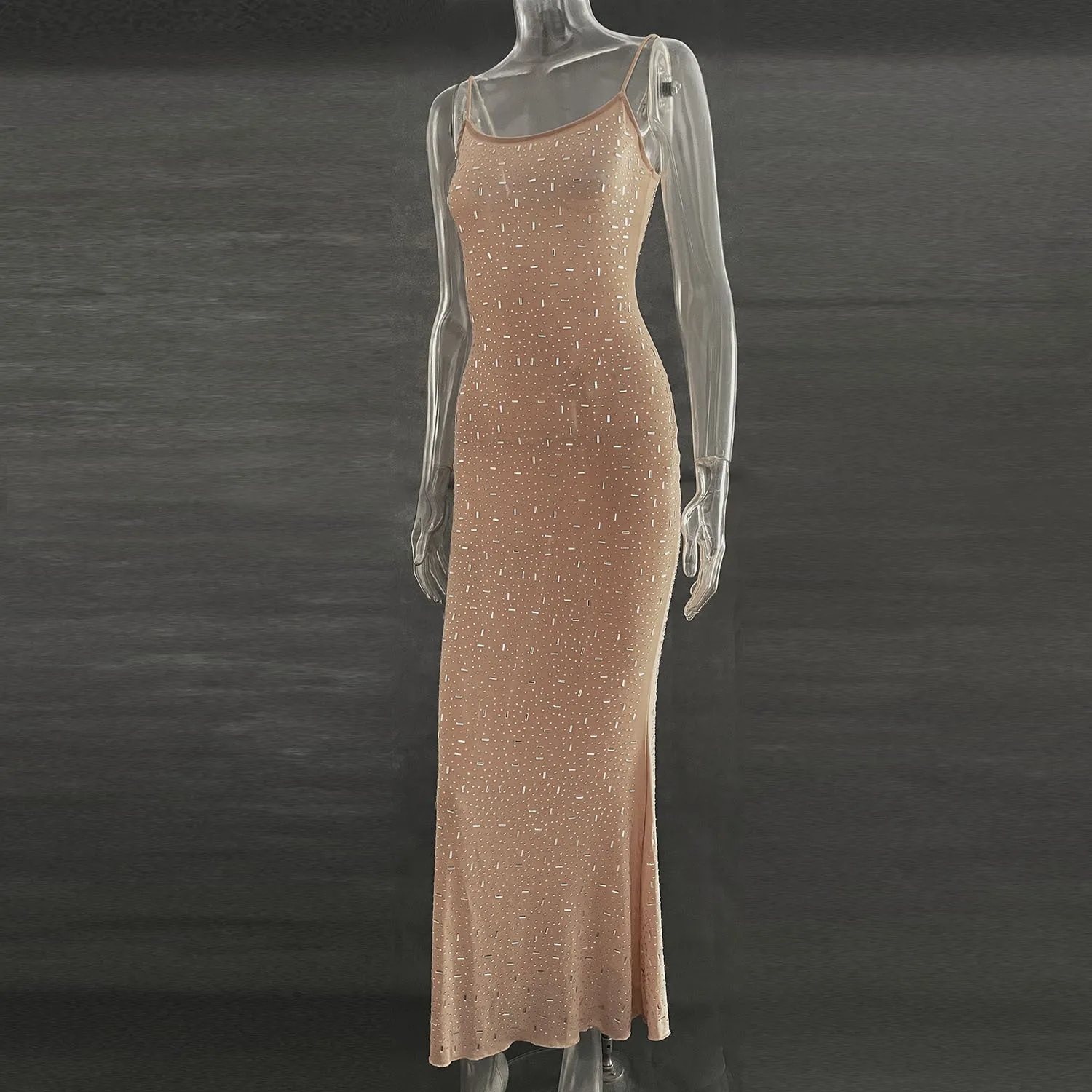 Sexy Bright Diamond Mermaid Long Party Dresses