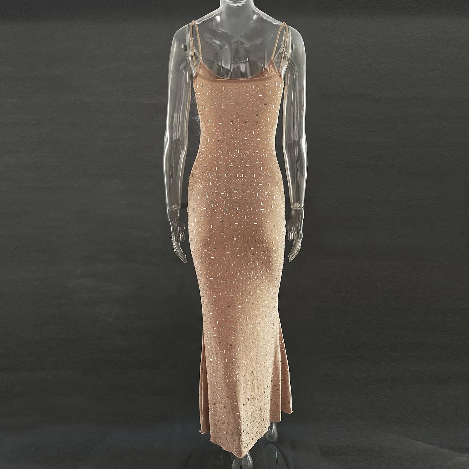 Sexy Bright Diamond Mermaid Long Party Dresses