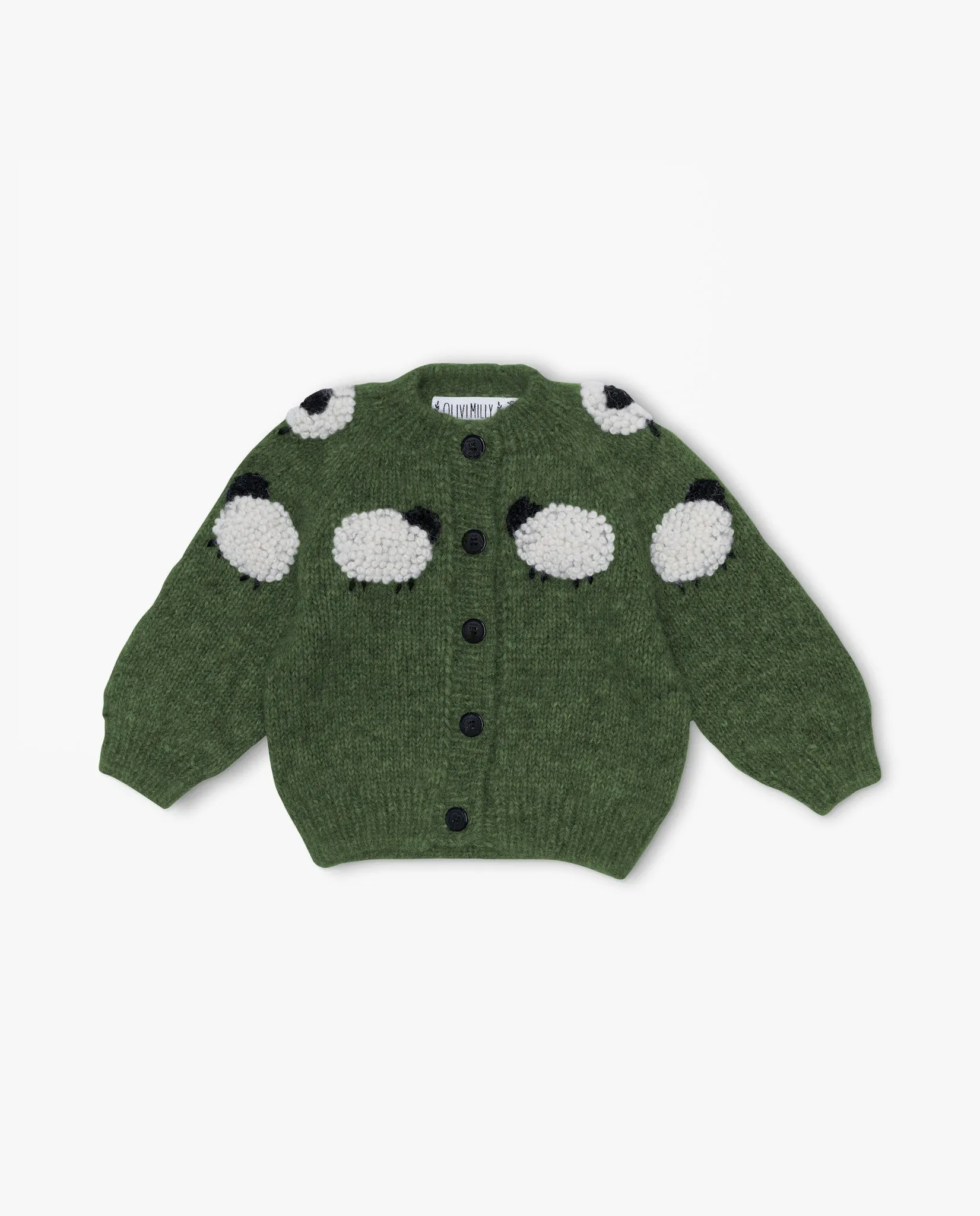 Sheep cardigan | Moss Green