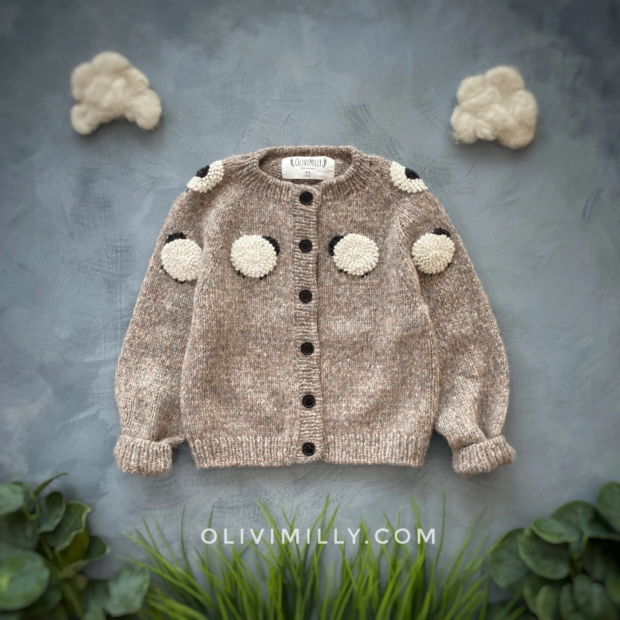 Sheeps cardigan | Beigebrown