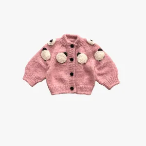 Sheeps cardigan |powder pink| in stock (0-3m / 3-6m)