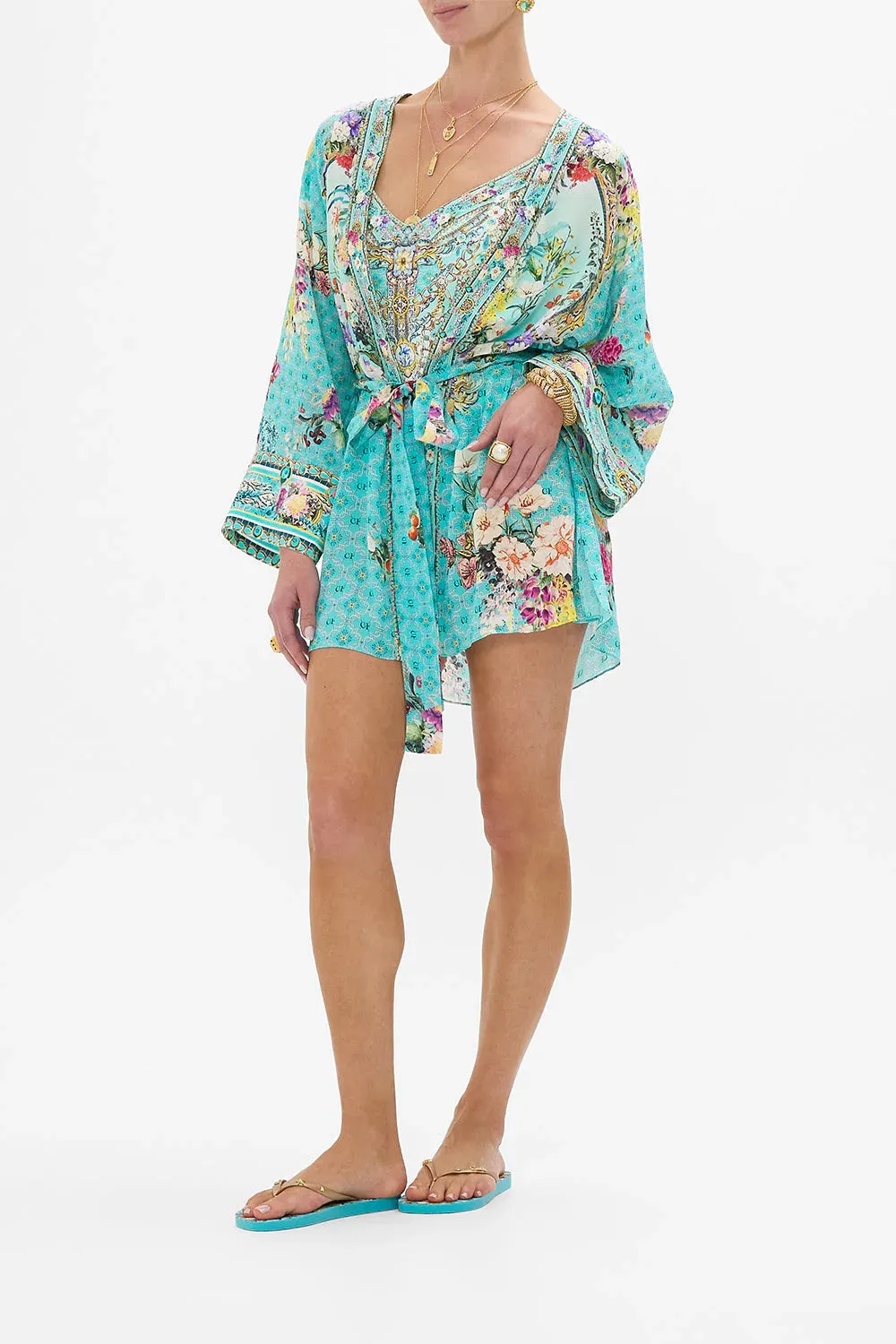 Short Kimono Wrap - Gardens of Queluz