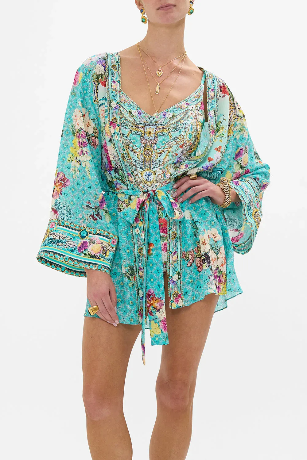 Short Kimono Wrap - Gardens of Queluz