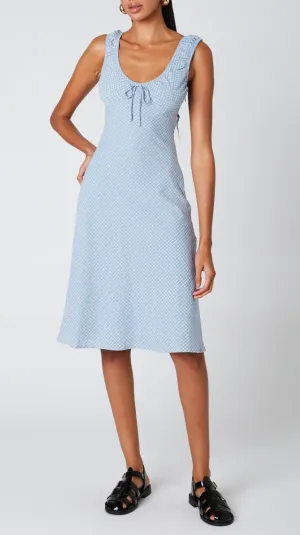 Short Sleeve Bias Midi Dress